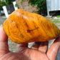 274 gram Polished Indonesia Yellow Fragrance Amber for Healing FK7
