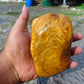 274 gram Polished Indonesia Yellow Fragrance Amber for Healing FK7