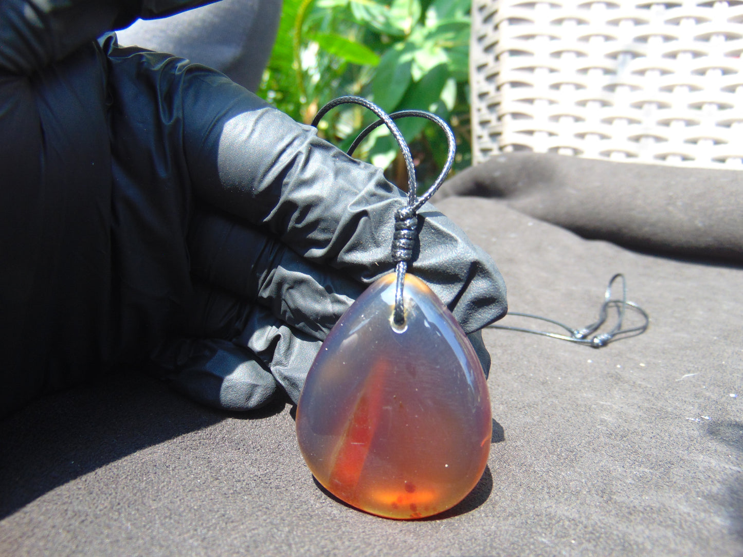 11 gr Pendant 42x35x12mm Indonesian Blue Amber for Healing PCY615