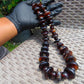164 gram Small Beads Combination Necklace Indonesian Yellow Blue Amber for Healing NK5
