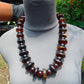 164 gram Small Beads Combination Necklace Indonesian Yellow Blue Amber for Healing NK5
