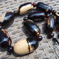 169 gram Small Beads Combination Necklace Indonesian Dark WHite Amber for Healing NO.1