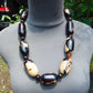169 gram Small Beads Combination Necklace Indonesian Dark WHite Amber for Healing NO.1