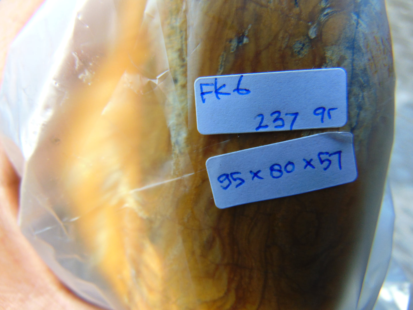 237 gram Polished Indonesia Yellow Fragrance Amber for Healing FK6