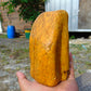 353 gram Polished Indonesia Yellow Fragrance Amber for Healing FK4