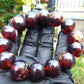 34 gram 14 Beads Mala Bracelet Indonesian Cherry Red Amber for Healing A14G245