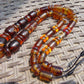 69 gram 69 Small Beads Combination Necklace Indonesian Yellow Blue Amber for Healing NK21