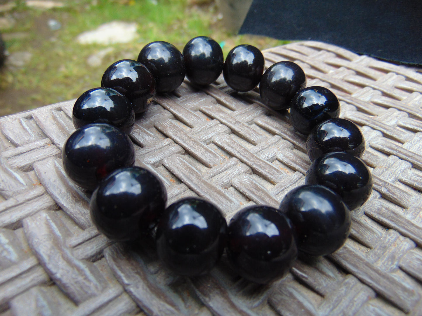 34 gram 14 Beads Mala Bracelet Indonesian Cherry Red Amber for Healing A14G246