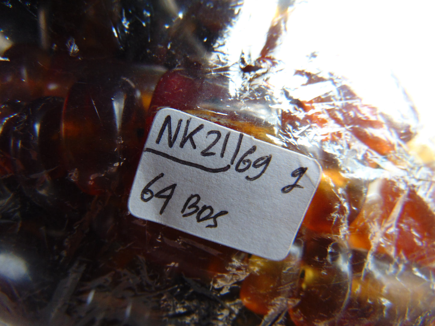 69 gram 69 Small Beads Combination Necklace Indonesian Yellow Blue Amber for Healing NK21