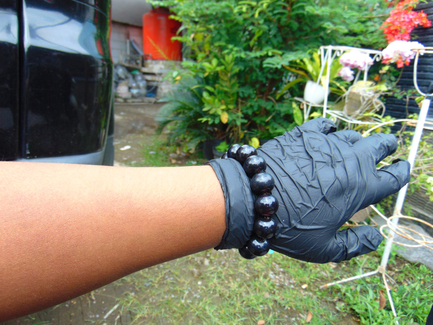 34 gram 14 Beads Mala Bracelet Indonesian Cherry Red Amber for Healing A14G246