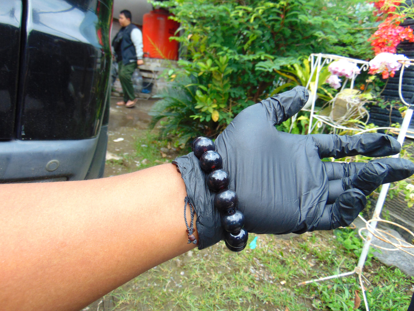 34 gram 14 Beads Mala Bracelet Indonesian Cherry Red Amber for Healing A14G246