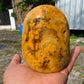 342 gram Polished Indonesia Yellow Fragrance Amber for Healing FK8
