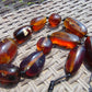111 gram Small Beads Combination Necklace Indonesian Yellow Blue Amber for Healing NE87