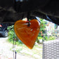 6  gr Heart Pendant Indonesian Red  Amber for Healing 25Y377
