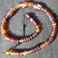 53 gram Small Beads Combination Necklace Indonesian Yellow Blue Amber for Healing NE9