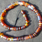 53 gram Small Beads Combination Necklace Indonesian Yellow Blue Amber for Healing NE9