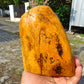 707 gram Polished Indonesia Yellow Fragrance Amber for Healing FK2
