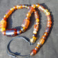 51 gram Small Beads Combination Necklace Indonesian Yellow Blue Amber for Healing NE10