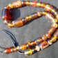 51 gram Small Beads Combination Necklace Indonesian Yellow Blue Amber for Healing NE10