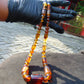 51 gram Small Beads Combination Necklace Indonesian Yellow Blue Amber for Healing NE10