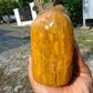 731 gram Polished Indonesia Yellow Fragrance Amber for Healing FK9