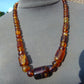 51 gram Small Beads Combination Necklace Indonesian Yellow Blue Amber for Healing NE10