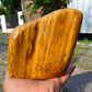 731 gram Polished Indonesia Yellow Fragrance Amber for Healing FK9