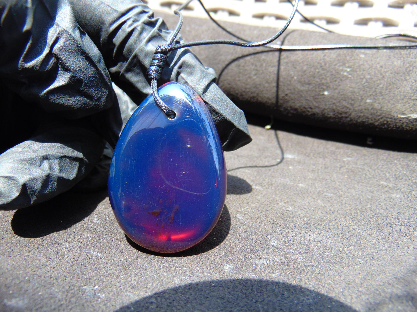 13 gr Pendant Indonesian Blue Amber for Healing PCY631