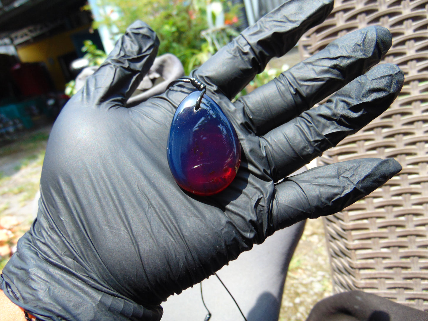 13 gr Pendant Indonesian Blue Amber for Healing PCY631