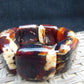 105 gr 7 Square Beads Bangle Indonesian Amber for Healing 26BE23