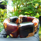 117 gr 7 Square Beads Bangle Indonesian Amber for Healing 26BE27
