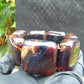 105 gr 7 Square Beads Bangle Indonesian Amber for Healing 26BE13