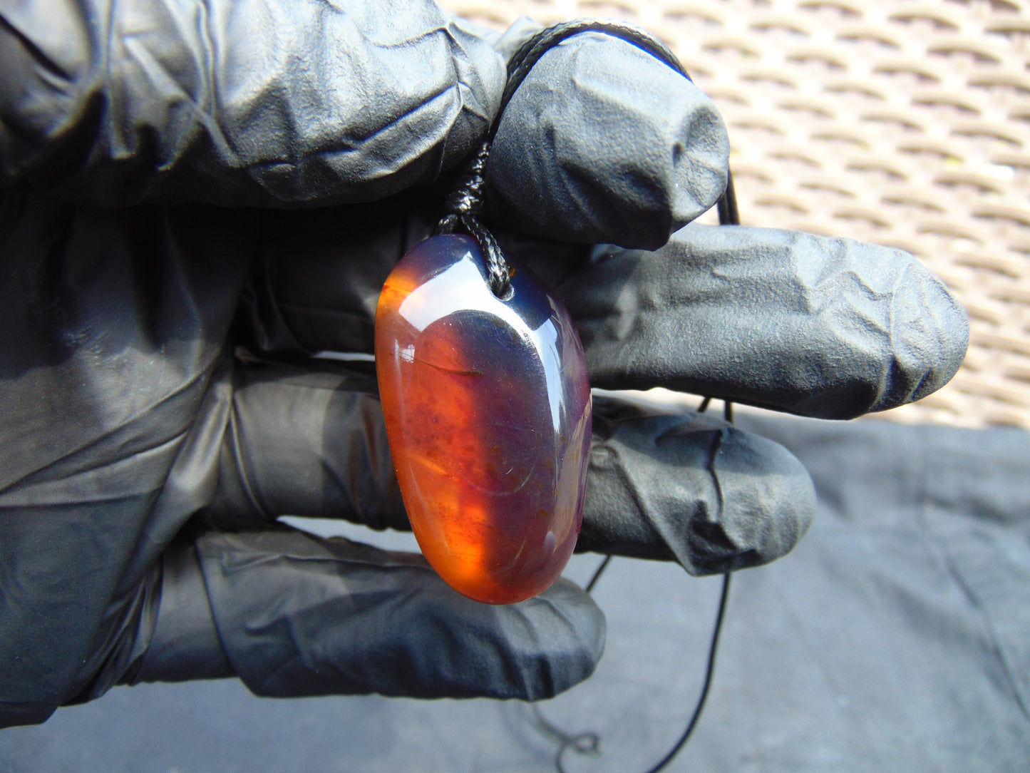 6 gram Pendant Indonesian Crystal Red Amber for Healing 26A112
