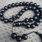 371 gr Big Tasbih Mesbah Rosary 33+3 Beads 25 mm Indonesian Black Amber for Healing Collection TB25i12