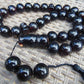 371 gr Big Tasbih Mesbah Rosary 33+3 Beads 25 mm Indonesian Black Amber for Healing Collection TB25i12