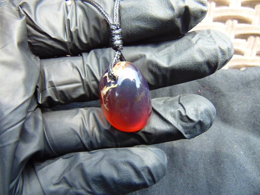 5 gram Pendant Indonesian Blue Red Amber for Healing 25Y348