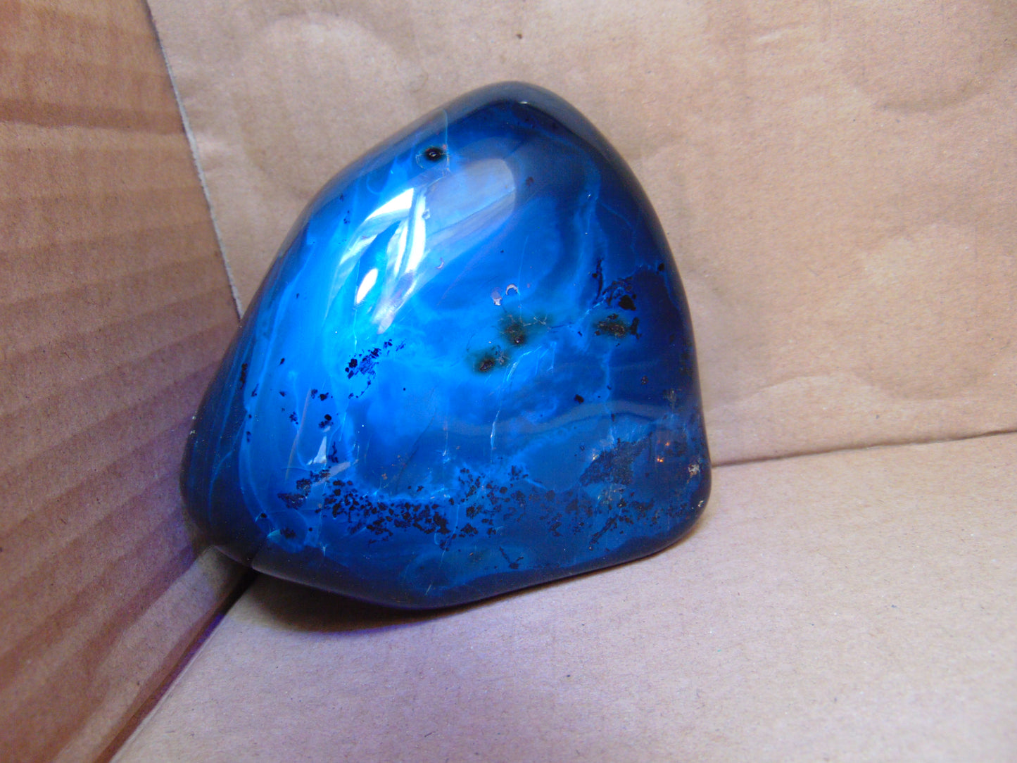 295 gram polished stone Indonesian Dark Green Amber for Healing 25N135