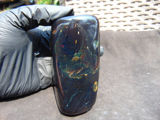 204 gram polished stone  Indonesian Sumatra Green Amber for Healing 25A173