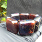 121 gr 7 Square Beads Bangle Indonesian Amber for Healing 26BE21