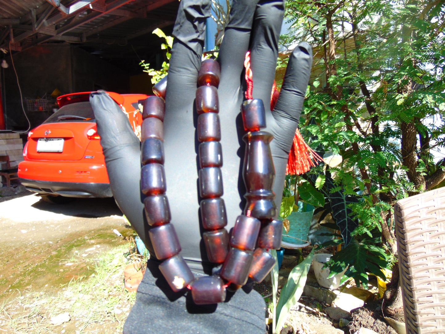 57 gr Komboloi Rosary 23 Beads Indonesian Cherry Red Amber for Healing 26COA07