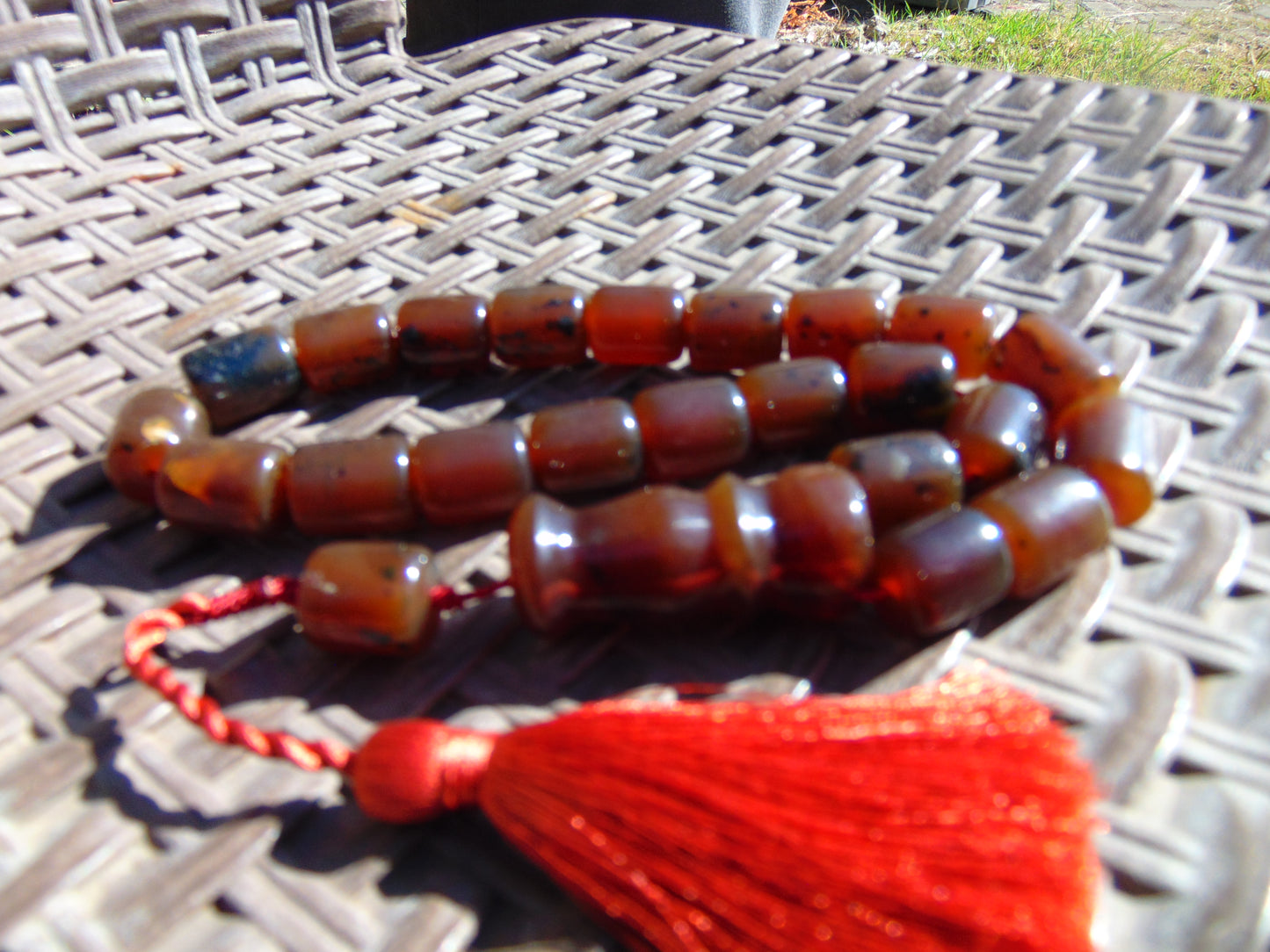 54 gr Komboloi Rosary 23 Beads Indonesian Red Amber for Healing 26COA03
