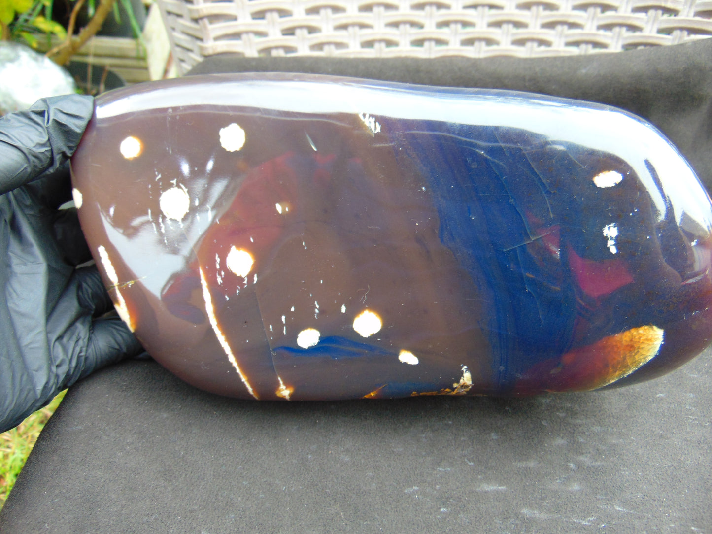 2041 Gr Full Polished Indonesian Blue Amber for Healing ML84