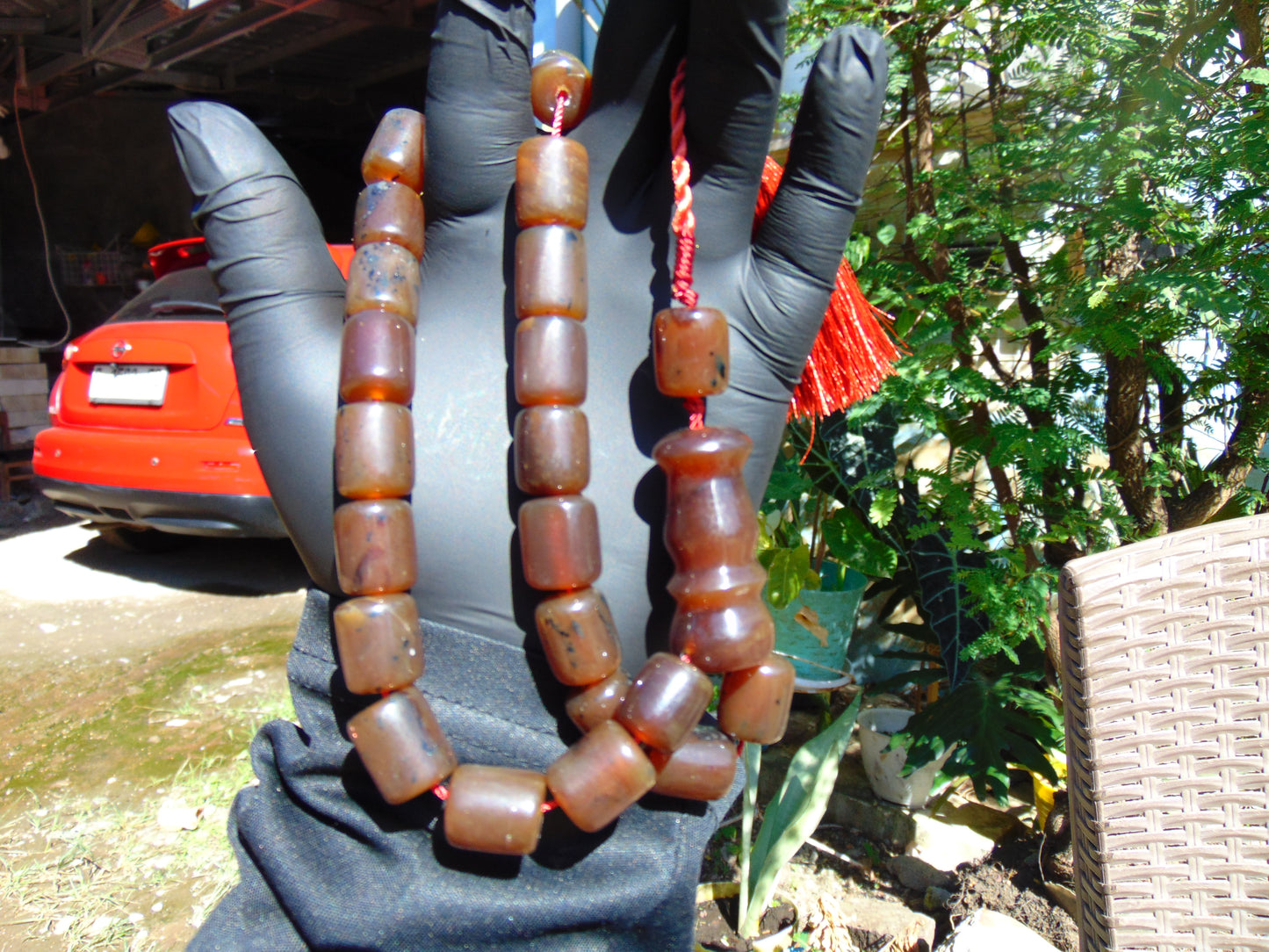 54 gr Komboloi Rosary 23 Beads Indonesian Red Amber for Healing 26COA03