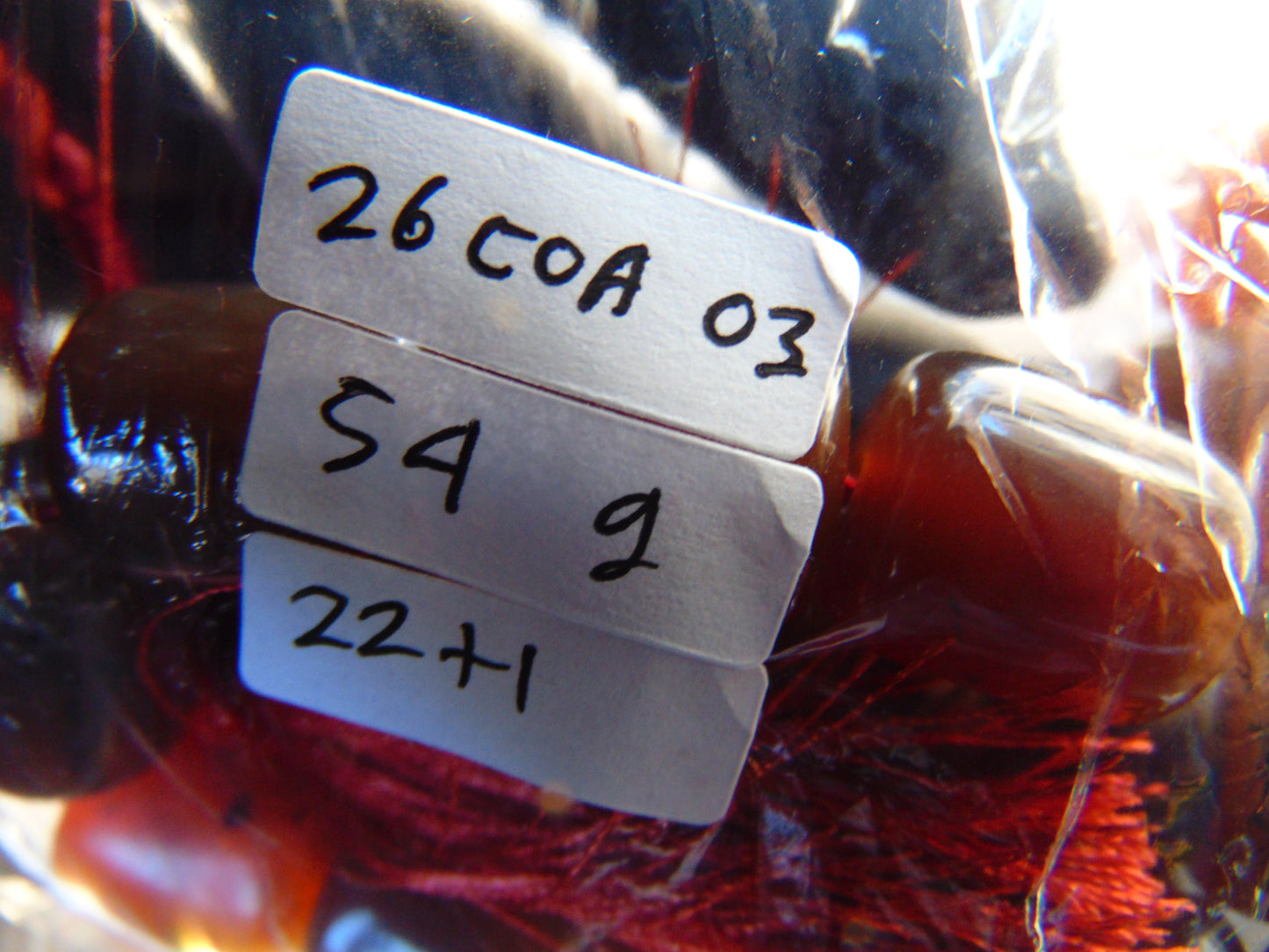 54 gr Komboloi Rosary 23 Beads Indonesian Red Amber for Healing 26COA03