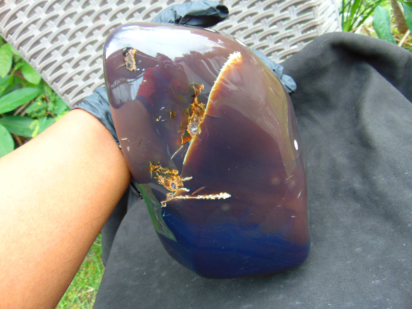 2041 Gr Full Polished Indonesian Blue Amber for Healing ML84