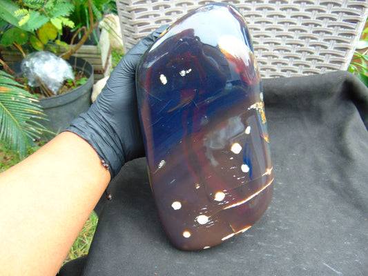 2041 Gr Full Polished Indonesian Blue Amber for Healing ML84