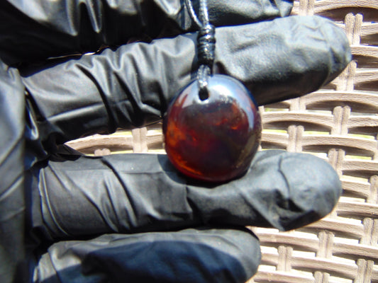 3 gram Pendant Indonesian Red Amber for Healing 26A151