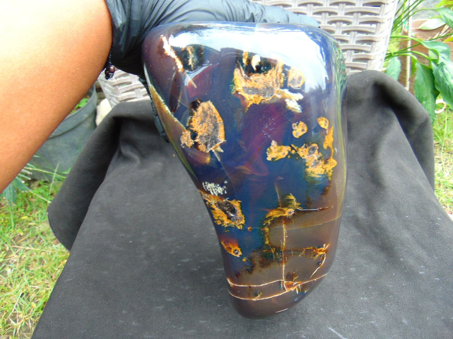 2041 Gr Full Polished Indonesian Blue Amber for Healing ML84