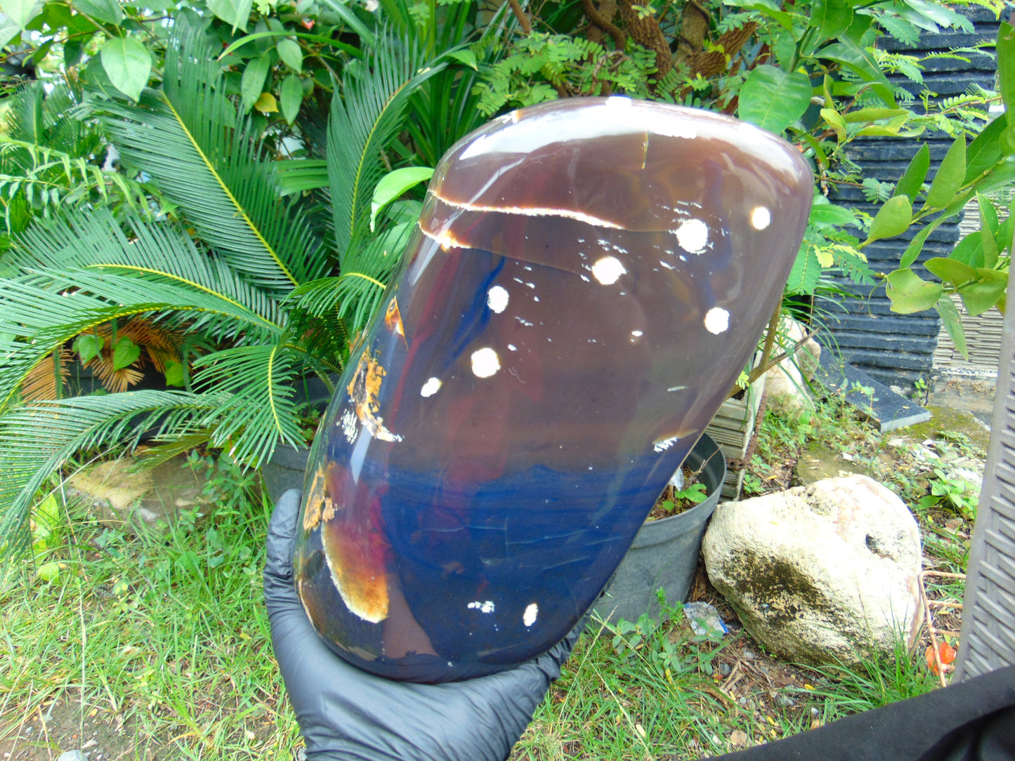 2041 Gr Full Polished Indonesian Blue Amber for Healing ML84