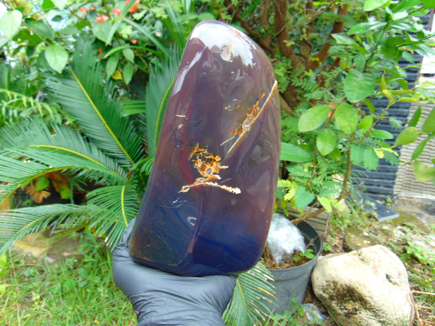 2041 Gr Full Polished Indonesian Blue Amber for Healing ML84